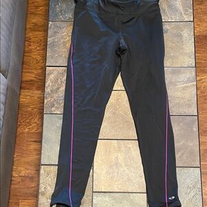 C9 by Champion Black Leggings with Purple Accents